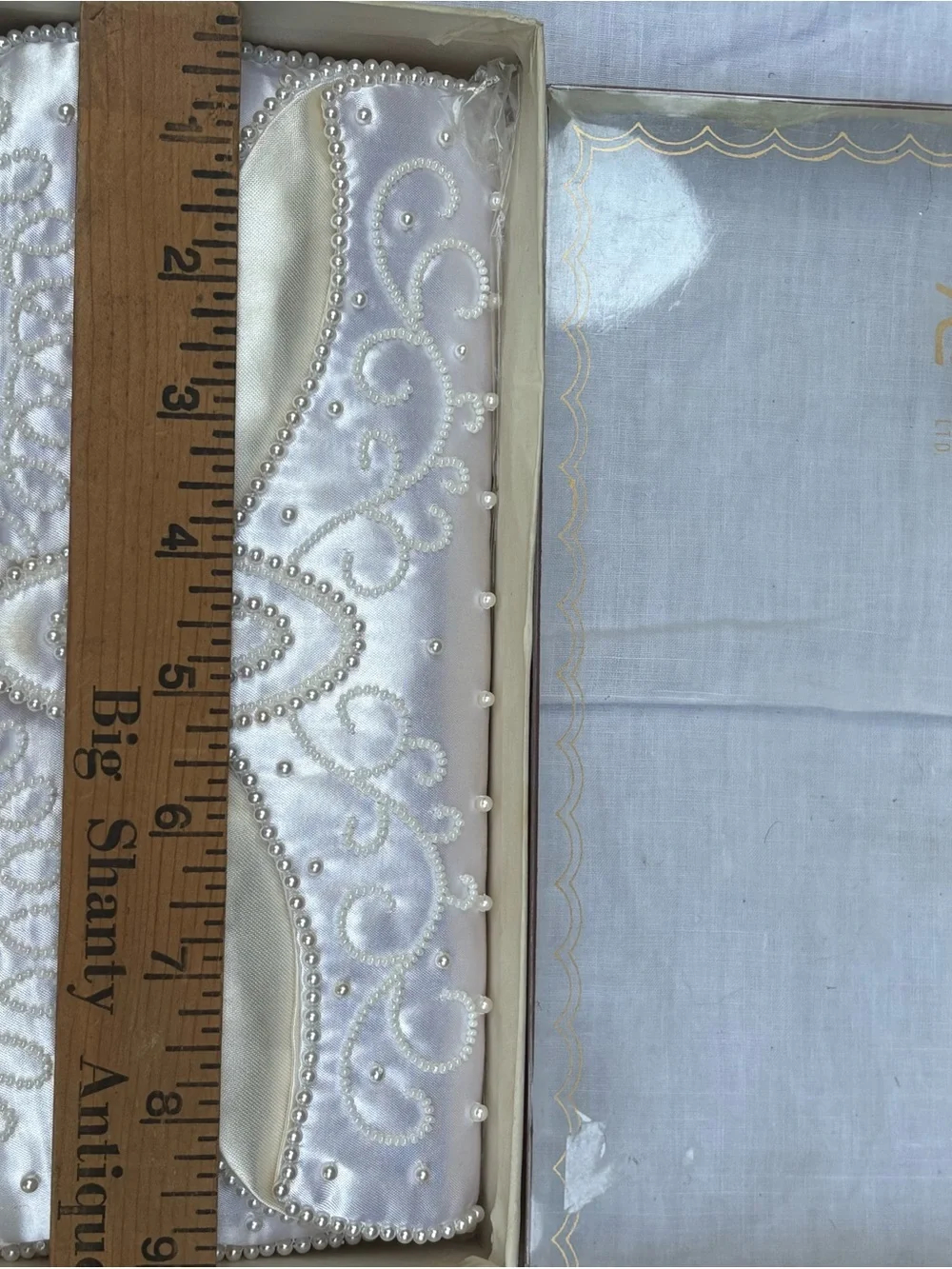 Vintage La Regale Bridal Clutch with Pearls  Flaw